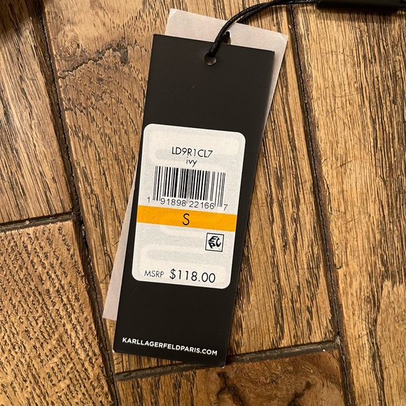 NWT Karl Lagerfeld Paris Scalloped Hem Cropped Jacket - Ivy White, Size S - Picture 7 of 7